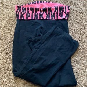 Pink vs bootcut leggings